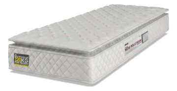 Colchão Solteiro Espuma D33 Pillow Top New Millenium Branco