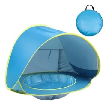Barraca Praia Infantil Com Piscina Embutida Proteção Uv