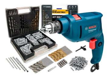 Furadeira De Impacto Bosch GSB 450 RE 450W 10mm Com Brocas e Buchas