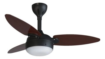 Vent Elluz Pr 3p Pr/tab C/r Inv Bivolt Ventisol 1.045 M 60 Preto Tabaco Mdf 3