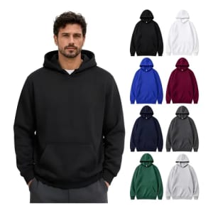 Moletom Canguru Liso Algodão Unissex Térmico Forrado Fleece
