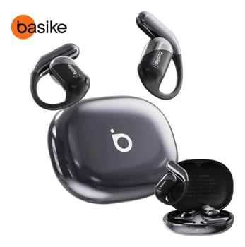 Basike Fone De Ouvido Sem Fio Bluetooth Com Gancho Gamer Esportivo Baixa Latência 100h, Design Aberto