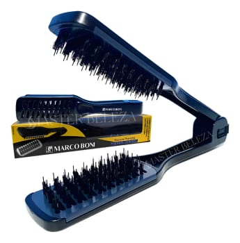 Escova Para Cabelo Prancha Thermal Cerâmica Dupla Altura Preto