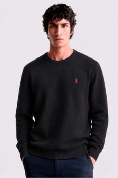 Suéter Masculino Gola Careca Cardigam Blusa Inverno Basica