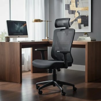 Cadeira De Escritório Viper Pro Vo459 Innovation Preta Ergonômica Com Ajuste Lombar E Encosto Reclinável Preto Tecido
