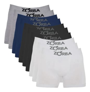 Kit 10 Cuecas Zorba Boxer Sem Costura Algodão 781