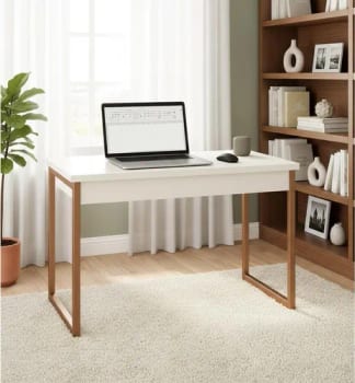 Mesa Home Office Escrivaninha Industrial Quarto Notebook - R$ 149,58