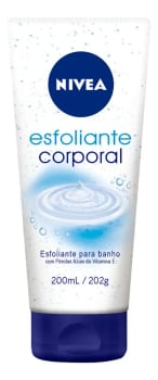 NIVEA Esfoliante Corporal para Banho 200ml, Esfoliação Suave, Remove Impurezas, Renovação Celular, Pele Uniforme e Macia