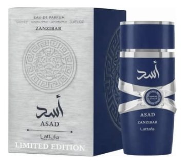 Perfume Lattafa Asad Zanzibar Limited 100ml árabe masculino genuino