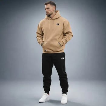 Conjunto De Moletom Polo Calça + Blusa De Frio Kit Masculino - R$ 89