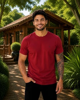 Camiseta Básica Ogochi Masculina Lisa Tecido Premium Oficial