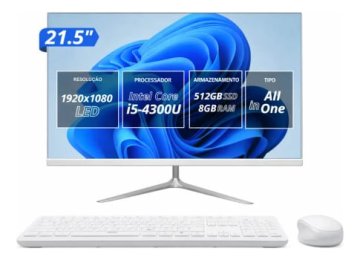 Kit Computador All In One I5 8gb Ssd 512gb C/ Teclado Mouse