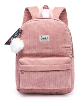Mochila Urbana Feminina Spector Rosa 16.5L com Chaveiro Pelinho