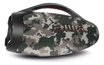 Caixa de Som Boombox Plus AIWA BBS-01-BG 200W Bluetooth 30H IP66 USB Cinza