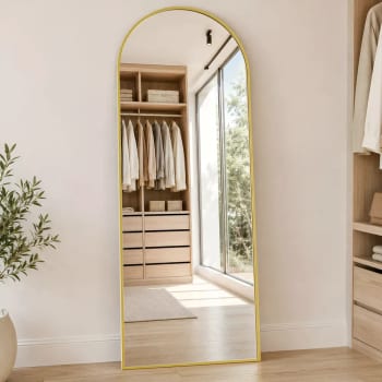 Espelho De Chão Corpo Inteiro Arco 165*60cm Com Suporte U