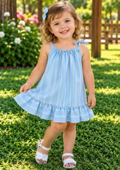 Vestido Infantil Com Alcinha E Babado