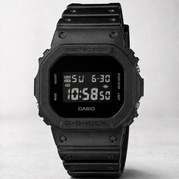 Relógio Casio G-Shock DW5600BB-1DR Digital Preto Original 200m Resistente a Impactos Pulseira de Resina Cronômetro Alarme Timer Iluminação LED