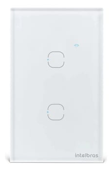 Interruptor Inteligente Touch WI-FI 2 Teclas Eiw 1002 Intelbras Branco