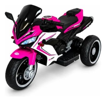 Moto Elétrica Infantil Unitoys Hyper Speed Rosa, para Crianças com 2 a 5 Anos