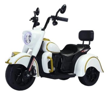 Moto Elétrica Grande Infantil Menino Menina 12v Cor Branca