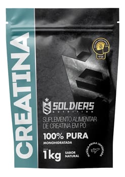 Creatina Soldiers Nutrition em pó Sem sabor x 1kg