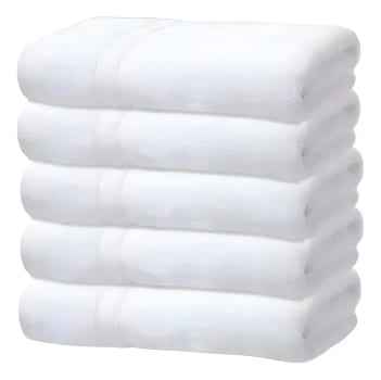Kit 5 Toalhas Banho Gigante Grossa Hotel Luxo 75x150cm 480g
