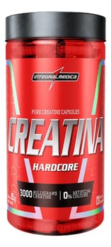 Creatina Integralmédica Hardcore em cápsula Sem sabor x 105g de 120 un