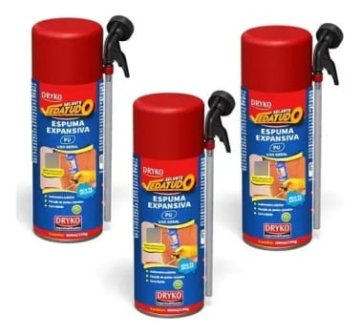Kit 3 Espumas Expansivas Selantes Vedatudo Dryko 300ml