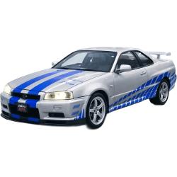 Miniatura Nissan Skyline Gt-r R34 Brian Velozes e Furiosos 1:32 Metal Colecionável Prata