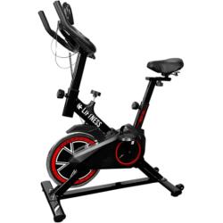 Bicicleta Ergométrica Bike Spinning Para Exercícios Com Volante e Display LCD