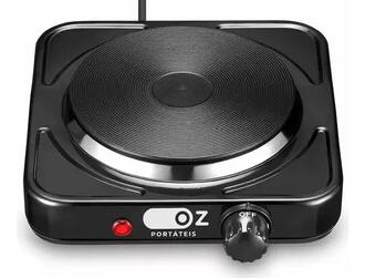 Fogão Cooktop Elétrico Oz Portátil 1 Boca De Mesa Single Cook 1 Queimador 1000w Cor Preto v Fe1500