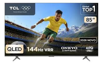 Smart TV TCL 85 Polegadas QLED 4K P8L WiFi Bluetooth Google TV HDR10+ 144 Hz VRR 85P8L