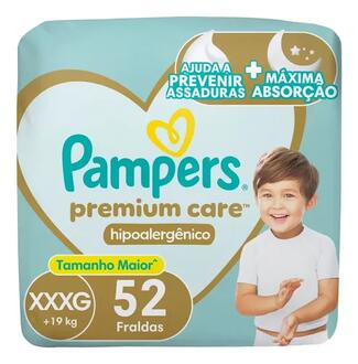 Fralda Pampers Premium Care XXXG 52 unidades