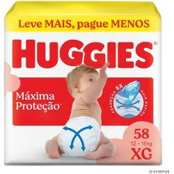 Fralda Huggies Supreme Care XG com 58 Unidades