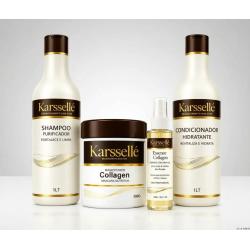 Kit Karssellé Shampoo 1L Condicionador 1L Máscara 500g Óleo 60ml