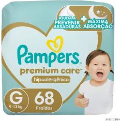 Fralda Pampers Premium Care G com 68 unidades