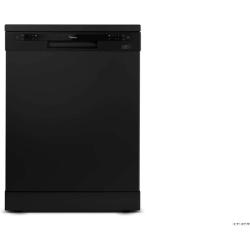 Lava Louca Midea 14 Servicos Preta DWA14P2 220V Black Maquina De Lavar Louca Pre Lavagem Meia Carga Eco Higienizacao 70C Painel Digital Timer Panela Copo Suporte Talheres Piso Embutir Cozinha 39kg
