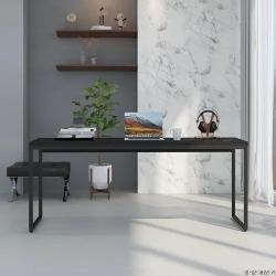 Mesa Para Escritório Diretor 1,80m Dynamica Cor Preto Ônix / Est. Preta