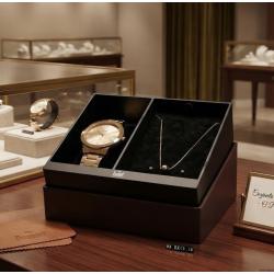 Kit Relógio Feminino Dourado Dumont Com Semijoia Dourado