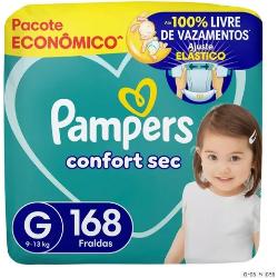 Fralda Pampers Confort Sec G 168 Unidades