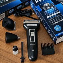 Barbeador e Aparador 3 em 1 Kemei KM-6558