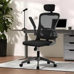 Cadeira de Escritório Ergonômica Python Fly com Cabide, Apoio de Cabeça e Suporte Lombar