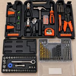Kit Jogo De Ferramentas 129 Peças Jogo De 40 Soquetes Kit 300 Peças Brocas/Buchas