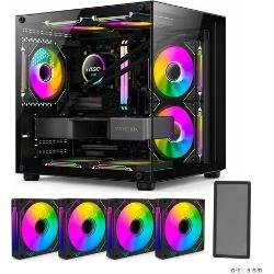 Gabinete Gamer Hayom Aquário Com 4 Cooler Fan Led Rgb