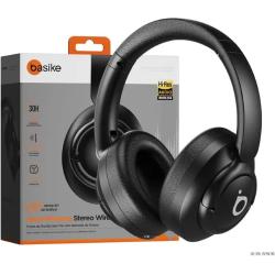 Fone de Ouvido Bluetooth Basike com Cancelamento de Ruído e Microfone para Chamadas Bateria de 30 Horas