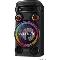 Torre de Som Aiwa T1w-02 1600W 1Woofer10 Bluetooth Rgb Usb Fm Dj