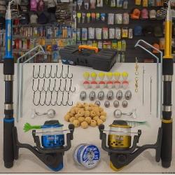 Pescamping Kit Pesca Completo 2 Varas Fibra De Vidro E 2 Molinetes Leve Com Linha Estojo E Maleta Com Acessórios - Tralha de Pescaria Frete Grátis