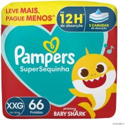 Fralda Pampers Supersequinha XXG com 66 Unidades