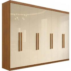 Guarda-Roupa Paris 8 Portas 200x237x47cm Cinamomo Off White