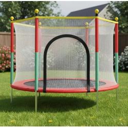 Cama Elástica Pula-Pula Brinq Kids 1,4m Infantil Com Rede Segurança Frete Grátis
